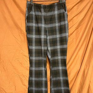 Full Tilt Low-Rise Plaid Flare Pant